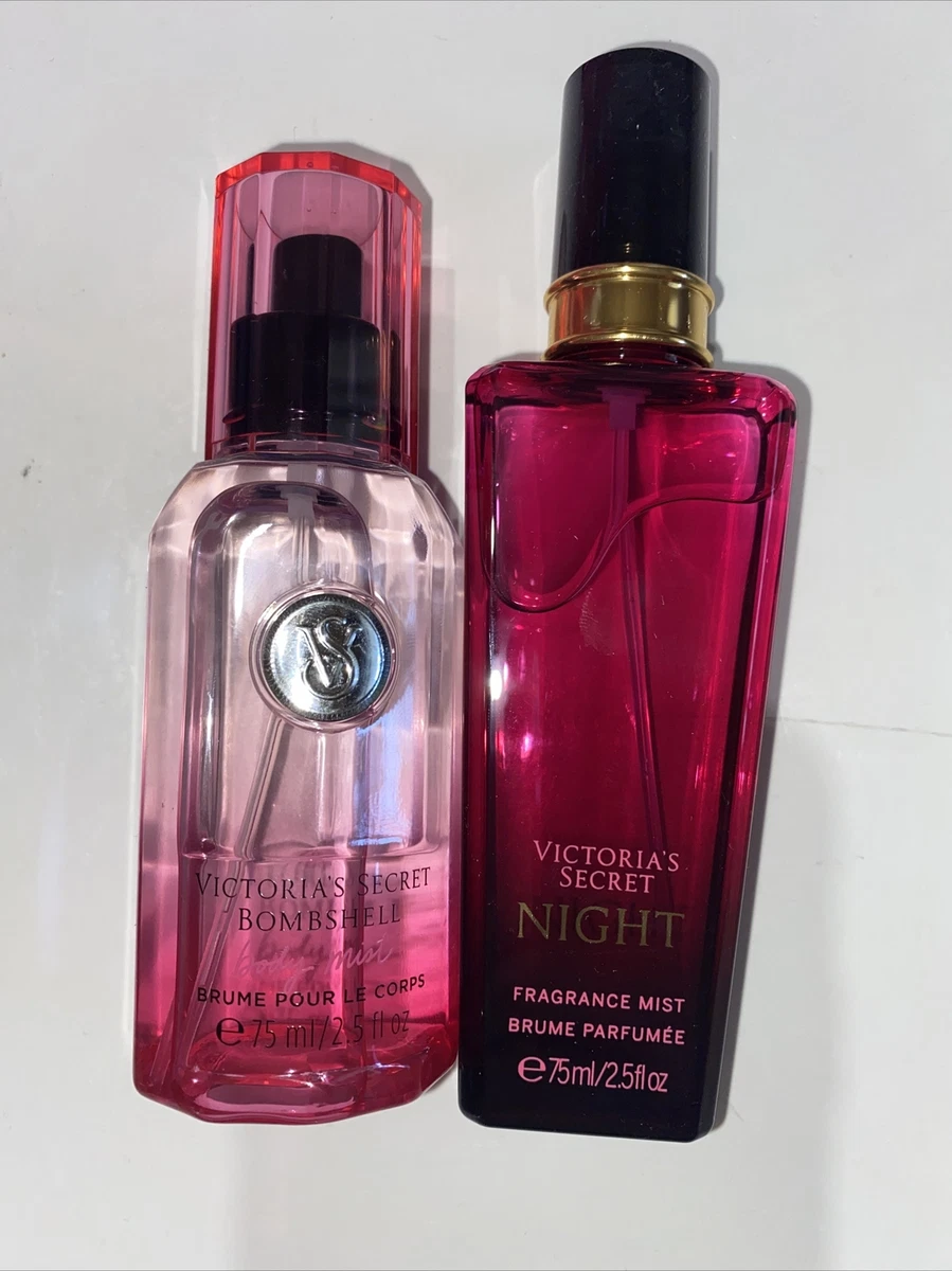 2 VS BOMBSHELL NIGHT BODY MIST FRAGRANCE SPRAY TRAVEL SIZE 2.5