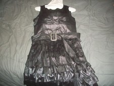 womens "Little black dress. metallic dress.ruffled.size large