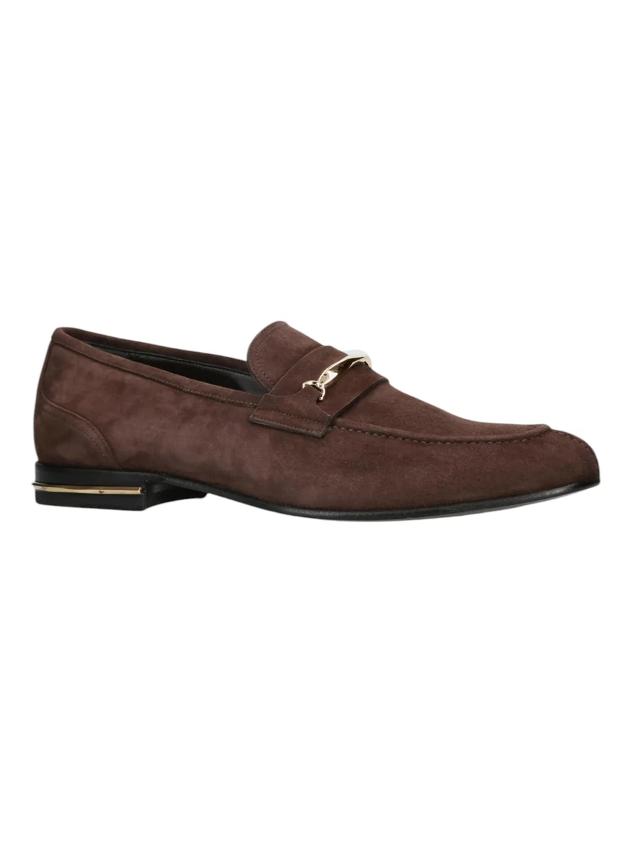 BALLY PEARCE COFFEE BROWN SUEDE WEB LOGO DRIVE LOAFERS US 10 EEE 43 ITALY Bally Suede Loafers products for sale | eBay main image 4