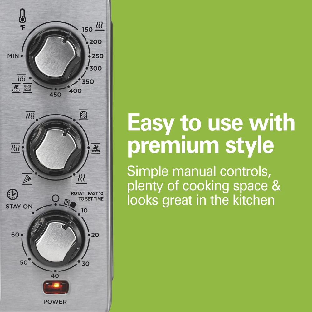 6-Slice Stainless Steel Air Fryer Toaster Oven with Large Capacity