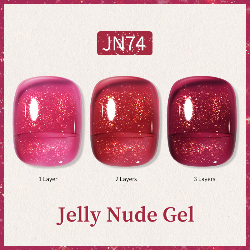 BORN PRETTY Jelly Nude Gel Nagellack 10ml Translucent Soak Off UV Nagellacke - Bild 137 von 157