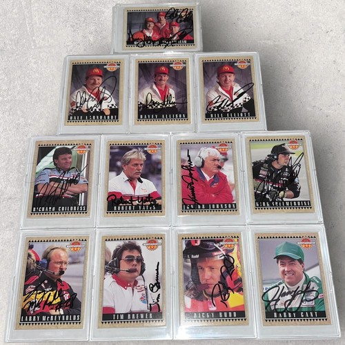 VINTAGE 1992 MAXX MCDONALDS NASCAR signed 36 card SET Earnhardt Allison Kulwicki