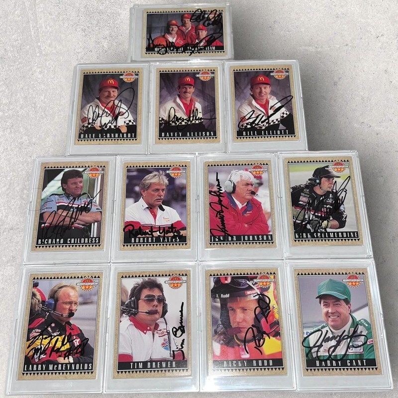 VINTAGE 1992 MAXX MCDONALDS NASCAR signed 36 card SET Earnhardt Allison Kulwicki