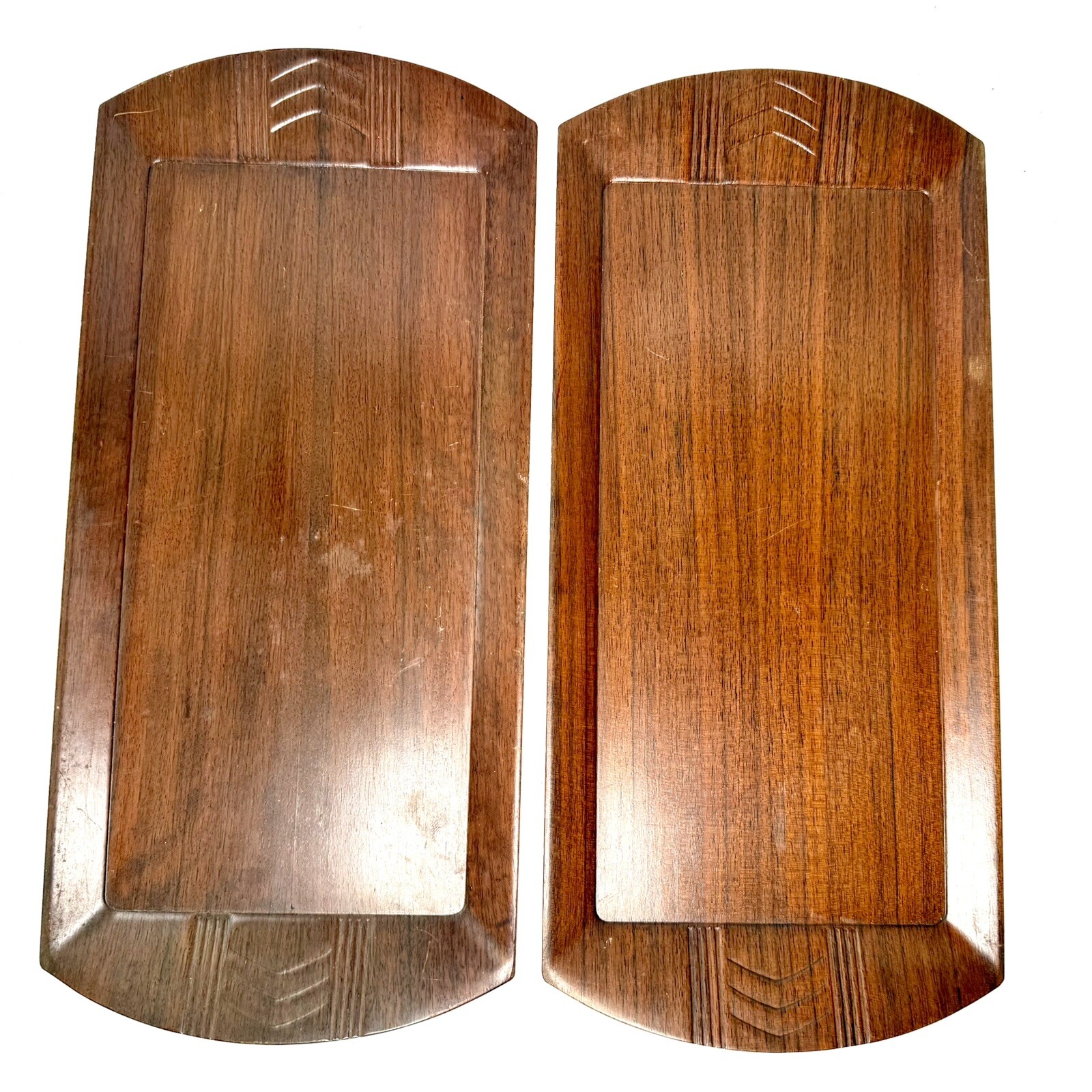 MCM Teak Toastmaster Hospitality Wood Trays Pair 16” X 7.5” McGraw Electric Co