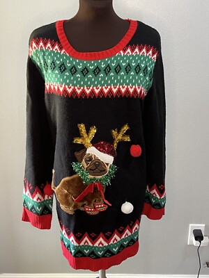 Woman's Ugly Christmas Sweater by HOLIDAY TIME Plus Size 2X