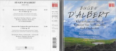 EUGEN D ALBERT - Stöckigt - Klavierkonzert 2, Konzert F  - 2 track CD