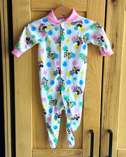 NWOT Vintage 80s Playskool Baby Disney All Over Print Footed Sleeper Medium 3-6M