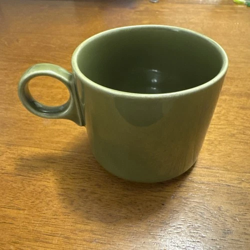 HTF Vintage Homer Laughlin China Fiesta IRONSTONE Coffee Mug TURF GREEN
