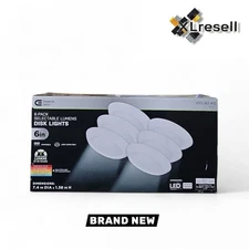 Commercial Electric 6in LED Surface Mount Downlight 600-1200LM Select CCT 6-PK