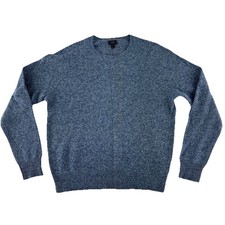 J. Crew 100 Lambs Wool Crewneck Sweater Mens Medium Blue