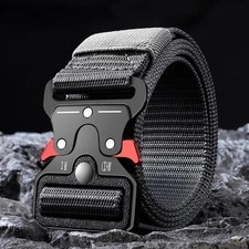 Men's Tactical Belt Heavy Duty Military Belt With Quick Release Metal Buckle New