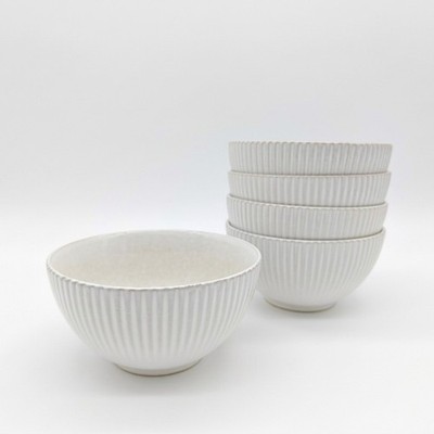 Müslischalen 5,9'' Reaktive Creme Glasur Steinzeug Geschirr Set Restaurant
