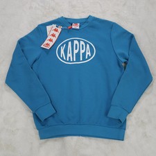 Kappa Authentic Logo Long Sleeve Turquoise Crewneck Sweatshirt Men's Size Small