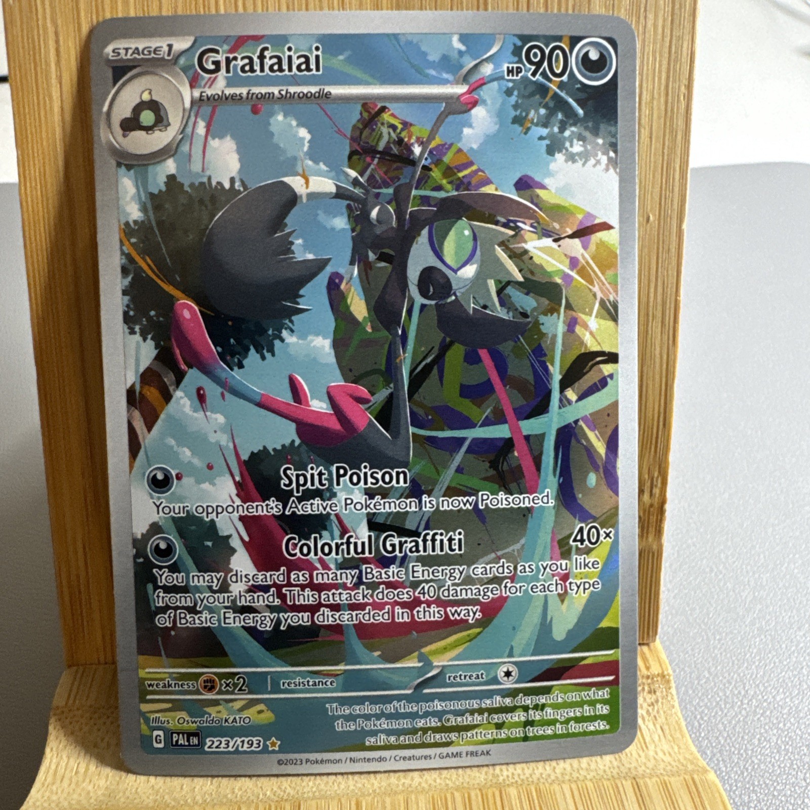 Grafaiai 223/193 Sv02: Paldea Evolved Holo Pokemon Tcg Rare Illustration NM