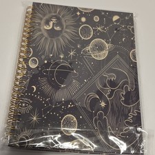 Spiral Bound Journal Celestial Design Cardboard Cover