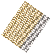 METALLIXITY Drill Bit 3/32 20Pcs, 4241 High-Speed Steel Straight Shank Titani...