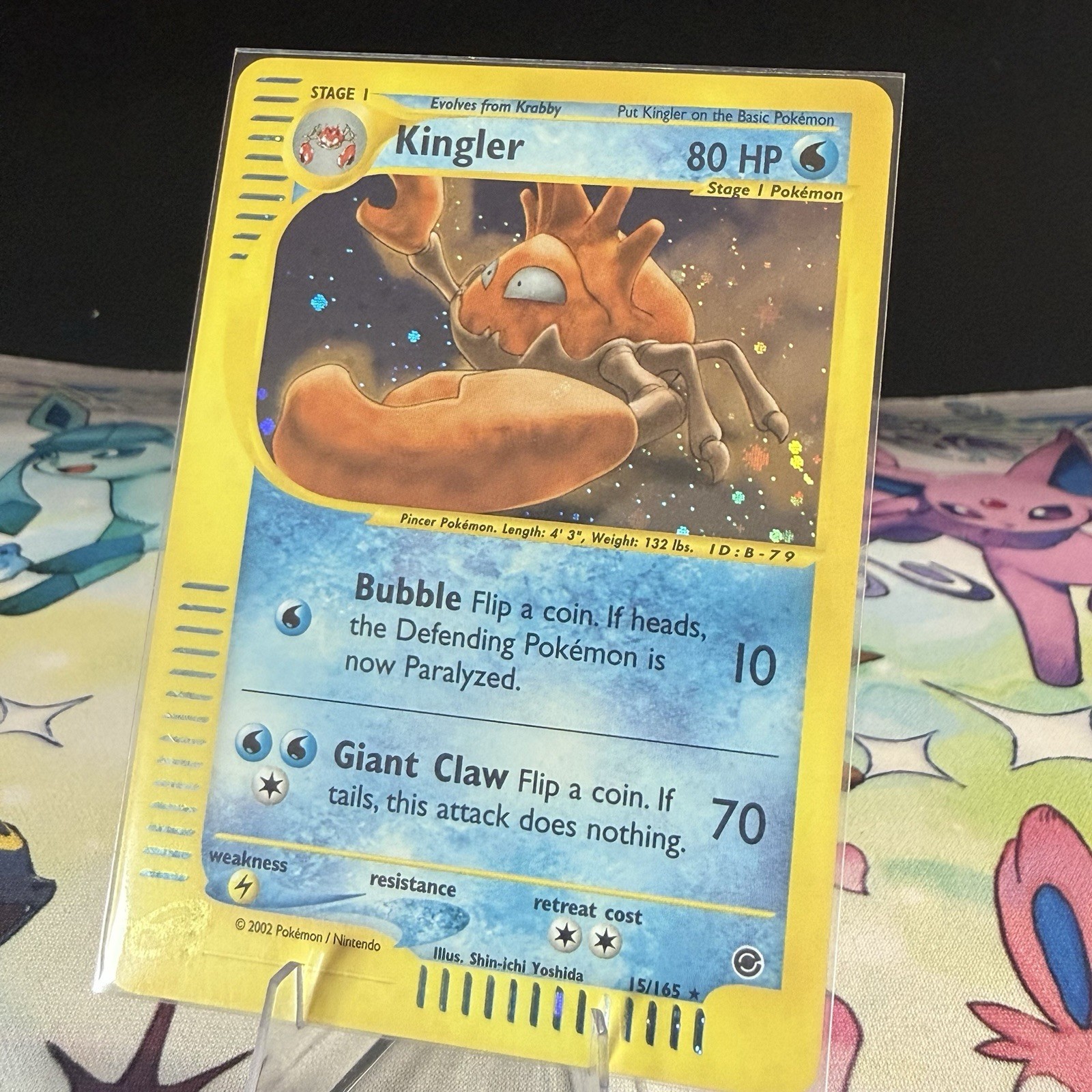 Kingler 15/165 Expedition Holo NM Pokemon Card E Reader Vintage