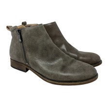 Franco Sarto Keegan Low Heeled Ankle Boots Womens Size 8.5 Leather Gray