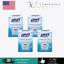 Cottony Soft Hand Sanitizing Wipes Clean Scent, 24 Individually Wrapped Wipes