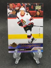 2023-24 Upper Deck Young Guns Exclusives Ridly Greig /100 #212 Ottawa Senators