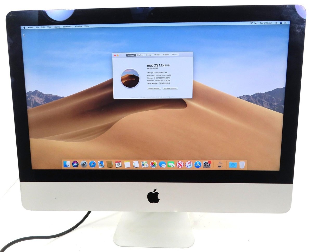 Apple iMac A1418 21.5'' Core i5 2.7GHz 8GB 1TB macOS Mojave