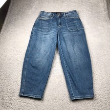 Judy Blue Barrel Fit Jeans Womens 14W 34x27 High Waist Balloon Relaxed Denim