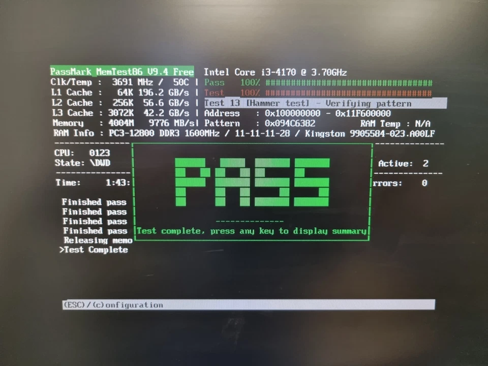Barrette Mémoire Kingston Value RAM 4Go DDR3 1600Mhz PC3-12800 CL11 KVR16N11S8/4 - Photo 3/3