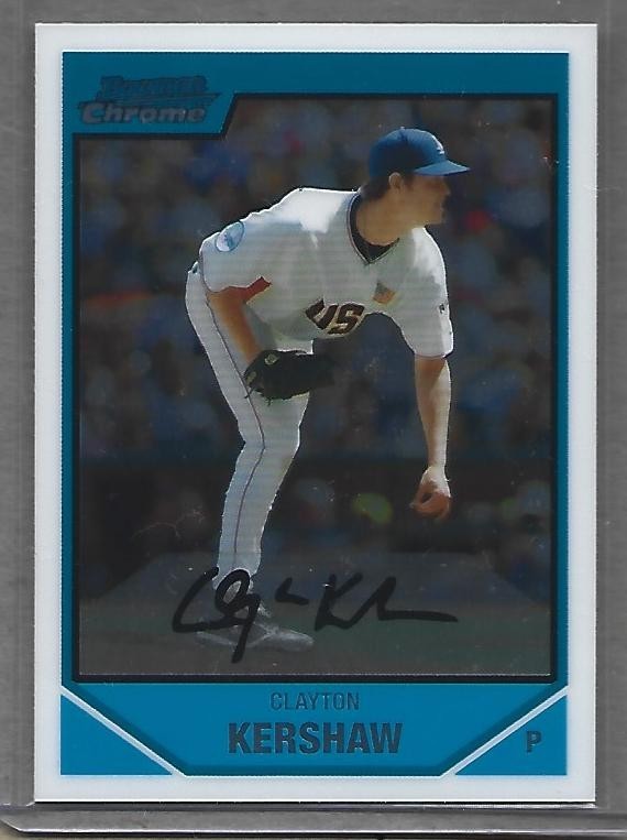 CLAYTON KERSHAW 2007 BOWMAN CHROME DRAFT PICKS & PROSPECT #BDPP77 DODGERS 🔥🔥