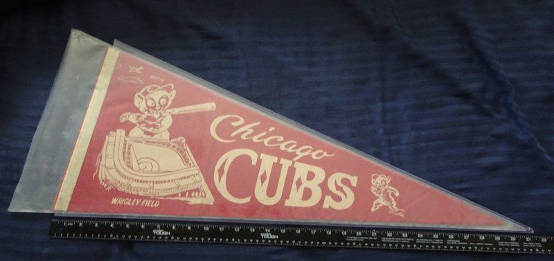 Vintage Chicago Cubs Pennant 1950s Full Size