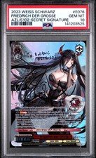 2023 WEISS SCHWARZ AZUR LANE SECRET SIGNATURE E076 FRIEDRICH DER GROSSE PSA 10