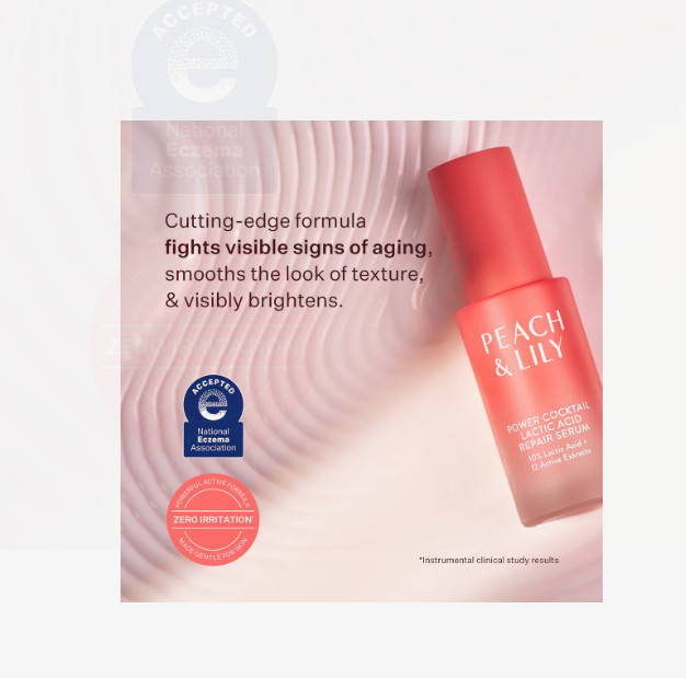 HOT DISCOUNT 32%+++ PEACH & LILY Power Cocktail Lactic Acid Repair Serum 1.01 oz - Image 2