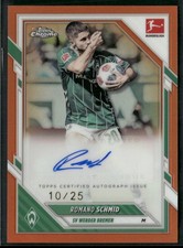 2026 Topps Bundesliga Chrome ORANGE AUTO ROMANO SCHMID /25