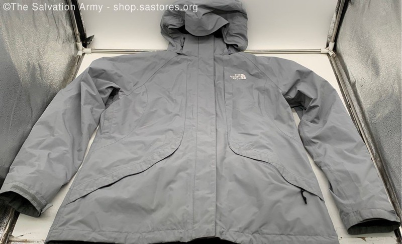 The North Face Women's Gray Long Sleeve Hooded 3-in-1 Jacket Size Large