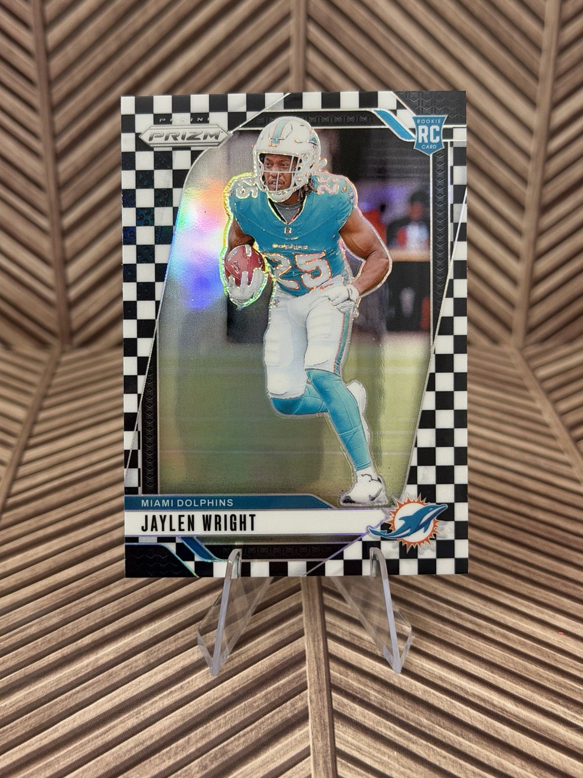 2024 Panini Prizm - Rookies Jaylen Wright #348 Black & White Checker Prizm (RC)