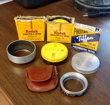 Vintage Lot of 6 SERIES VI Lens Filters, Adapter Rings,  Lens Shade