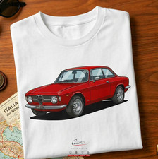 T-SHIRT MAGLIA AUTO VINTAGE ALFA ROMEO GIULIA GT JUNIOR scalino TUTTE LE TAGLIE
