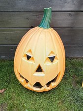 Vintage 22" Halloween Pumpkin Jack O Lantern Blow Mold Large Yard Decoration TPI