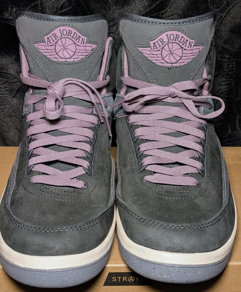 New Nike Air Jordan 2 Retro Grey Purple Basketball Shoes 12 women’s 10.5 men’s - Image 2 of 4