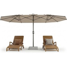 13FT Extra Large Double-Sided Patio Umbrella Rectangular Canopy without Base
