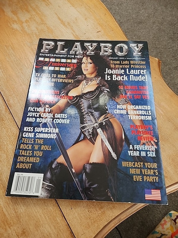 PLAYBOY US January 2002 JOANIE LAURER Nicole Narain KISS Brit Hume