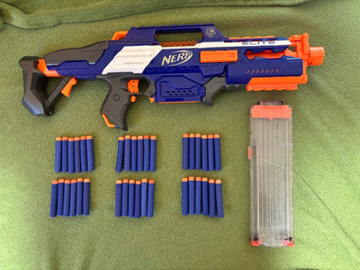 Nerf N-Strike Elite Rapidstrike Blaster with original Clear Magazine