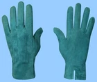 NEW MENS GENUINE Turquoise - Green SUEDE LEATHER GLOVES with CASHMERE LINING