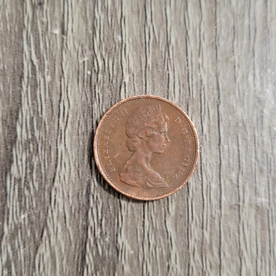 1968 Canadian Maple Leaf Twig Penny 1 Cent - Image 3 of 3