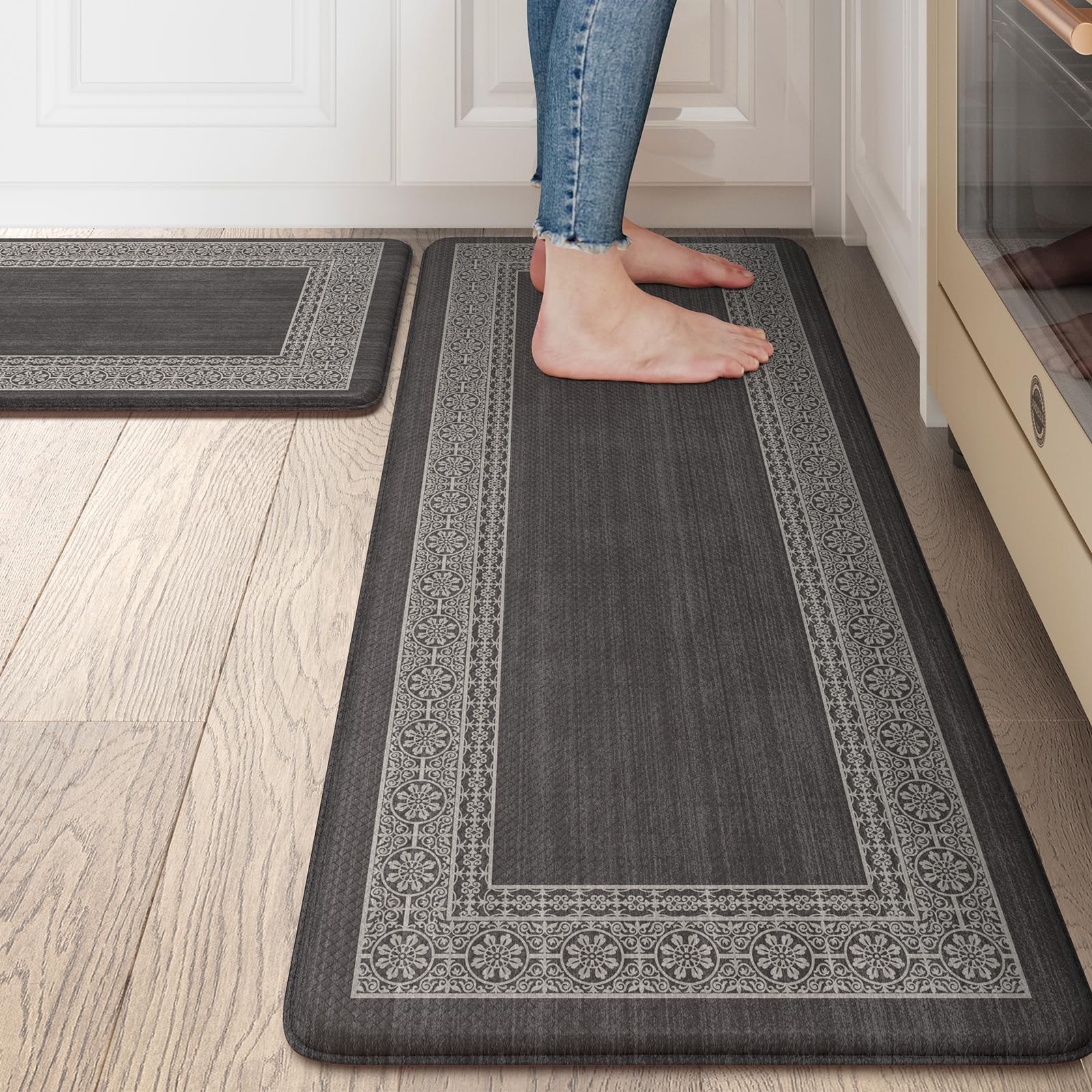 Kitchen Mats Cushioned Anti Fatigue Mats for Kitchen Floor, Non-Skid Waterpro...