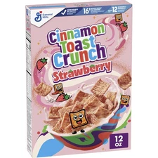 Cinnamon Toast Crunch Breakfast Cereal, Crispy Strawberry Cereal, 12 oz