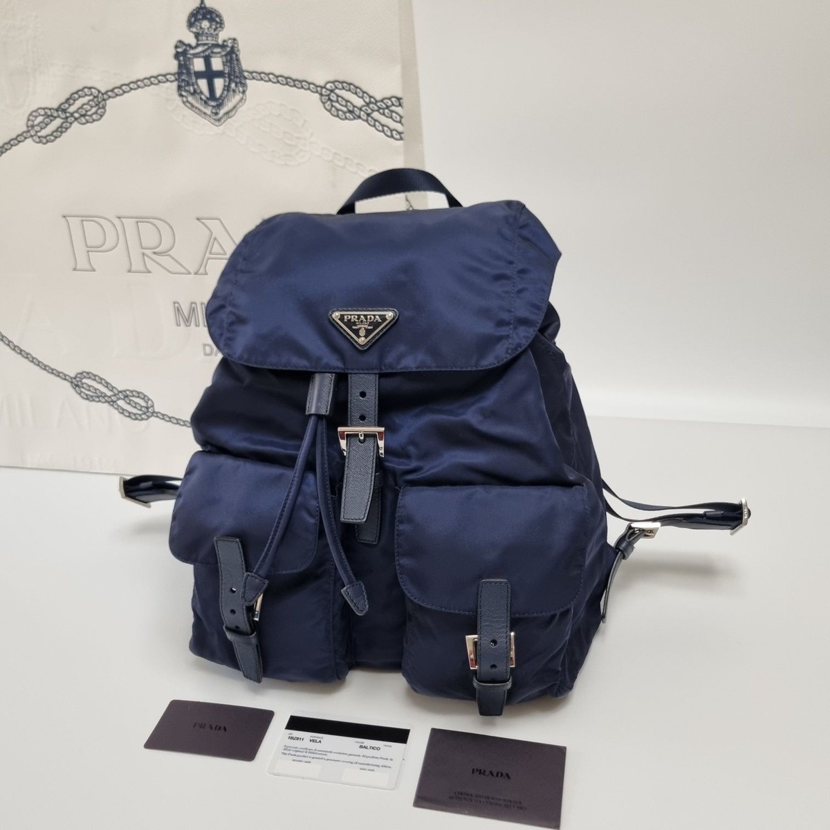 Prada Re-Nylon Saffiano Medium Backpack 1BZ811 127033679 | eBay