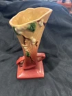 Roseville Pottery cornucopia vase.