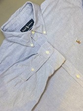 Polo Ralph Lauren Oxford Shirt Button Down 16-34 L Blue Yarmouth Flesh Pony