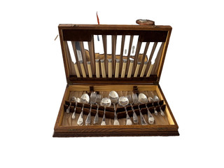 VINTAGE CANTEEN OF CUTLERY Mottershaw & Rowe silver plated