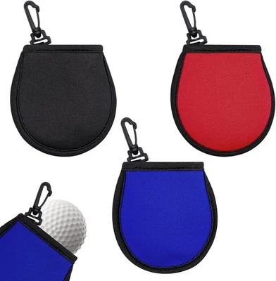 TULEBOLIAN 3er Pack Golfball Reiniger Beutel, Golfballreiniger Tragbar Beutel Tasche